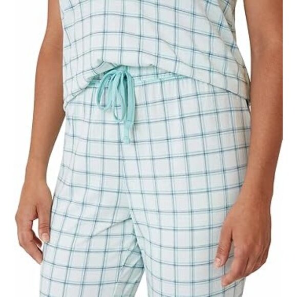 Eddie Bauer Sm 4-Piece Pajama Set Shirt Tank Top Shorts Pants Sleepwear Lounge - Picture 3 of 8